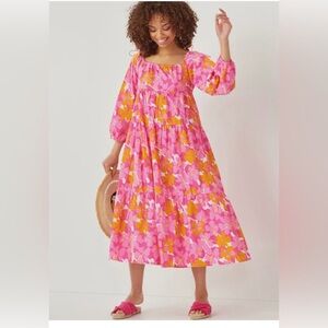 🌸 Charlie Paige Floral Cotton Midi Dress 🌸